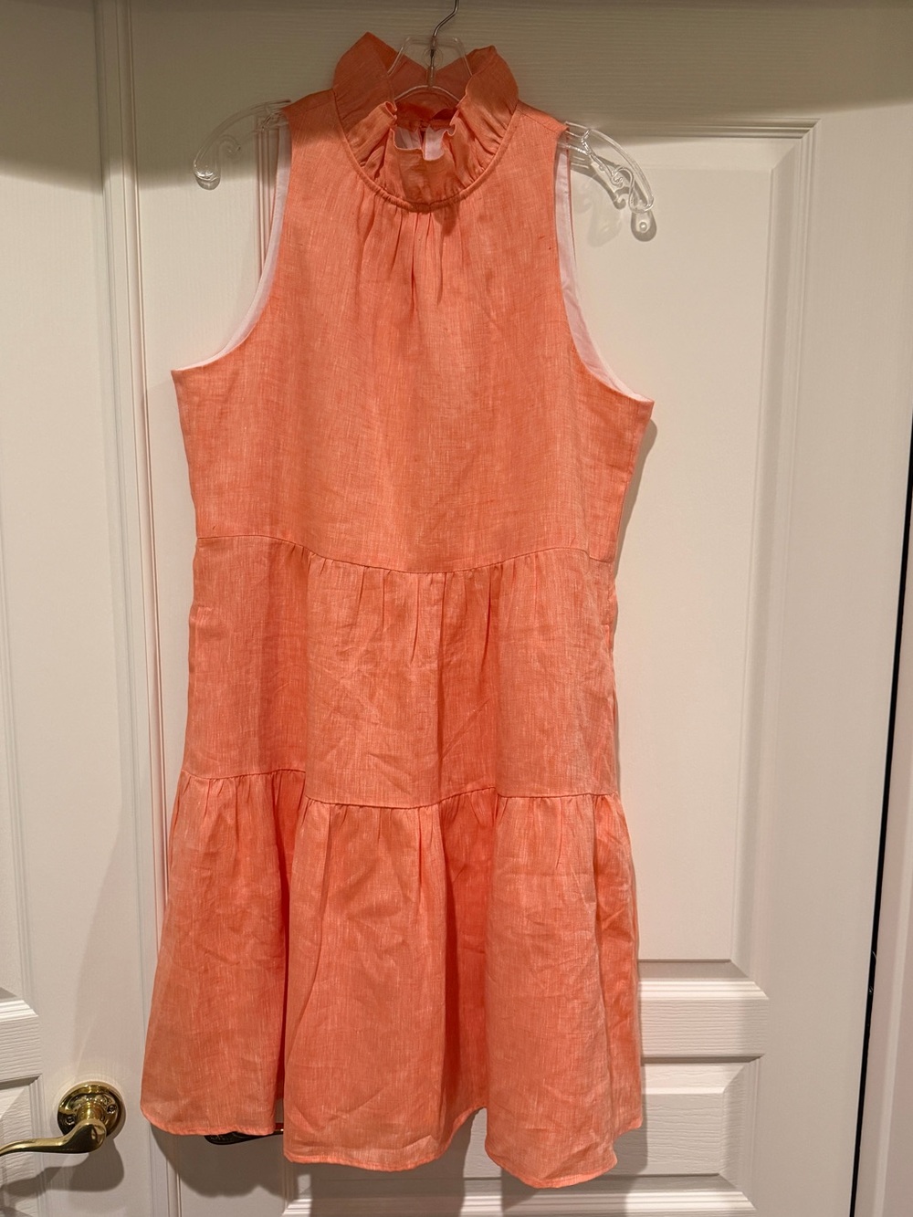 Sara Campbell linen tiered dresses with ruffle collar! Darling! Pretty color!